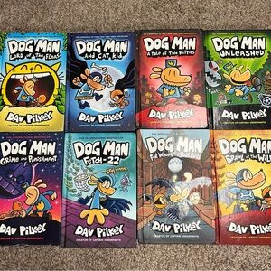 Scholastic Blue and Red Dog Man Series